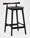 Interlude Home Madeira 26" Counter Stool In Black