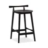 Interlude Home Madeira Counter Stool In Black