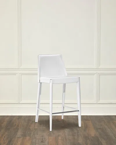Interlude Home Malin 26" Counter Stool In Winter White