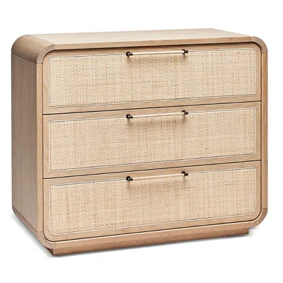 Interlude Home Marsh 3 Drawer Chest In Brown