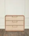 Interlude Home Marsh 3-drawer Chest In Saddle Oak
