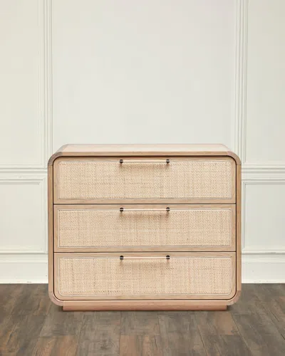Interlude Home Marsh 3-drawer Chest In Saddle Oak