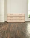Interlude Home Marsh 6-drawer Chest In Saddle Oak 