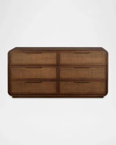 Interlude Home Marsh 6-drawer Chest In Brown