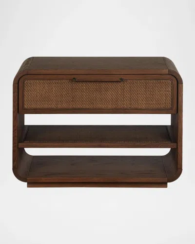 Interlude Home Marsh Large Bedside Chest In Brown