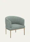 Interlude Home Martine Chair In Pool, Bronze