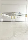 Interlude Home Miranda Acrylic Backgammon Table In Clear Acrylic