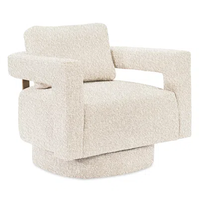 Interlude Home Modena Classic Swivel Chair In White