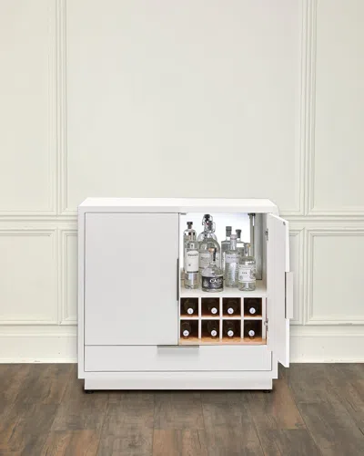 Interlude Home Montaigne Bar Cabinet In Natural White