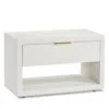 Interlude Home Montaigne Bedside Chest In White