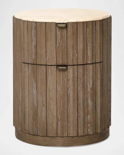 Interlude Home Montauk Bedside Chest In Brown