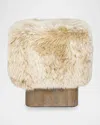 Interlude Home Noah Shearling Stool In Brown