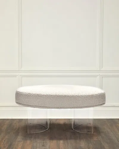Interlude Home Nova Grand Ottoman In Off White