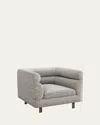 Interlude Home Ornette Chair In Gray Chenille