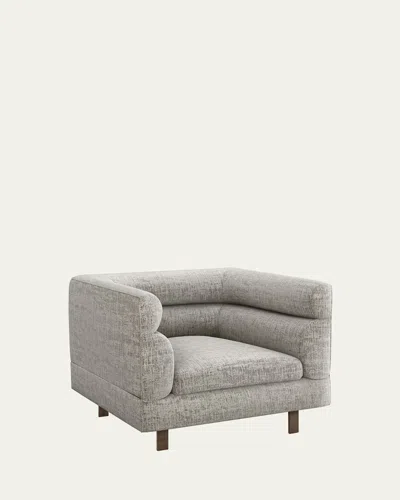 Interlude Home Ornette Chair In Gray Chenille