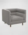 Interlude Home Ornette Chair In Gray Velvet