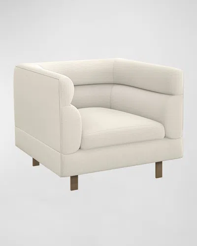 Interlude Home Ornette Chair In Pearl