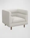 Interlude Home Ornette Chair In Shearling / Cream