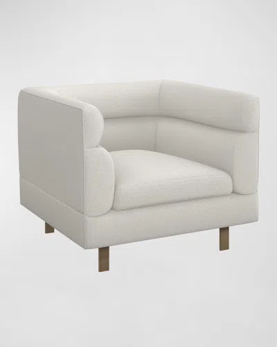 Interlude Home Ornette Chair In Shearling / Cream