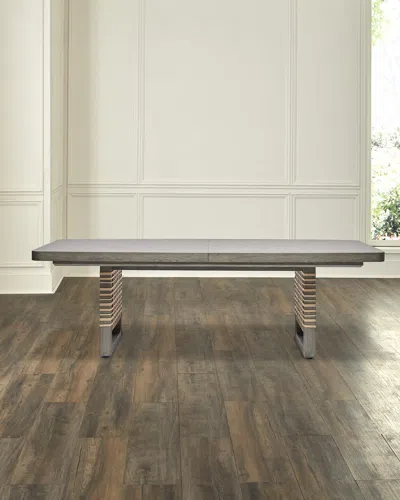 Interlude Home Osprey Dining Table With Leaf In Gray