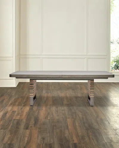 Interlude Home Osprey Dining Table With Leaf In Gray