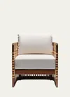 Interlude Home Palms Lounge Chair In Chestnut, Natural