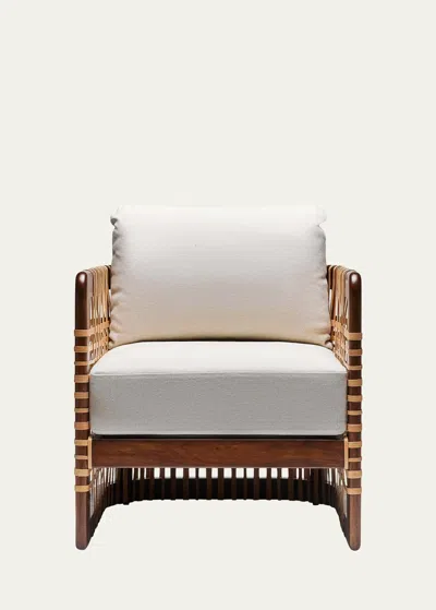 Interlude Home Palms Lounge Chair In Chestnut, Natural