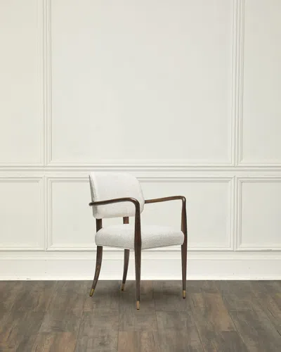 Interlude Home Serafina Arm Chair In White