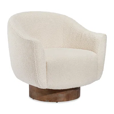 Interlude Home Simone Swivel Chair In White