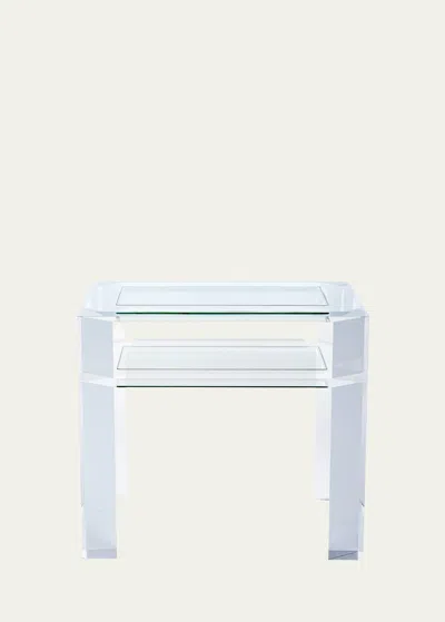 Interlude Home Surrey Acrylic Side Table In Blue