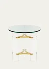 INTERLUDE HOME TAMARA ACRYLIC SIDE TABLE