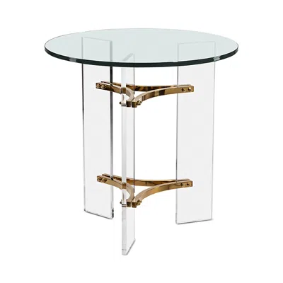 Interlude Home Tamara Side Table In Transparent