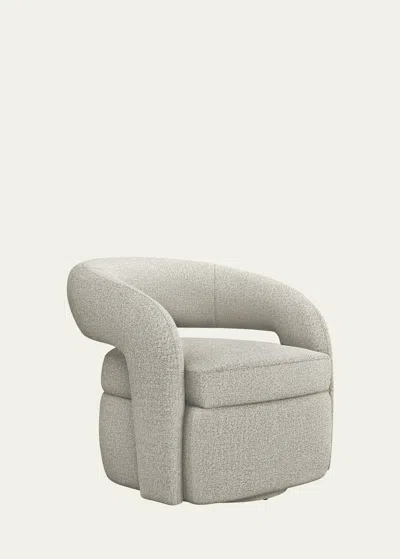 Interlude Home Targa Swivel Chair In Storm