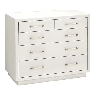 Interlude Home Taylor 5 Drawer Chest In White
