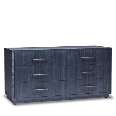 Interlude Home Taylor 6 Drawer Chest - Navy In Blue