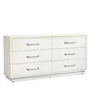 Interlude Home Taylor 6 Drawer Chest In White