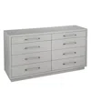 Interlude Home Taylor 8 Drawer Chest In Gray