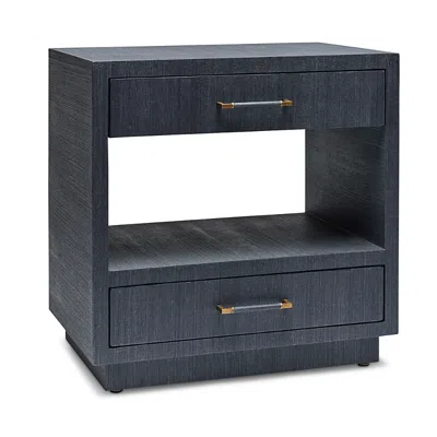 Interlude Home Taylor Bedside Chest In Blue