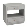 Interlude Home Taylor Bedside Chest In Gray