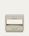 Interlude Home Taylor Bedside Chest In Light Gray