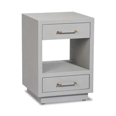 Interlude Home Taylor Small Bedside Chest In Gray
