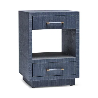Interlude Home Taylor Small Bedside Chest In Blue