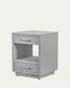 Interlude Home Taylor Small Bedside Chest, Gray In Grey