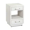 Interlude Home Taylor Small Bedside Chest In White