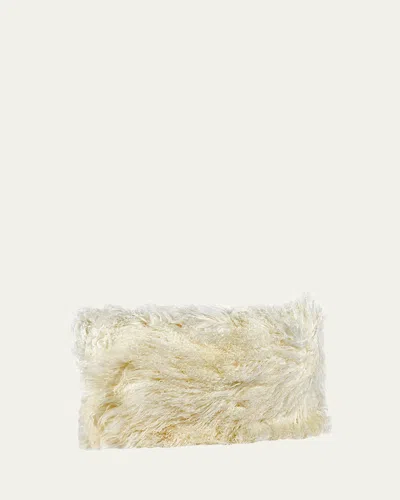 Interlude Home Tibetan Lamb Bolster Pillow In Neutral