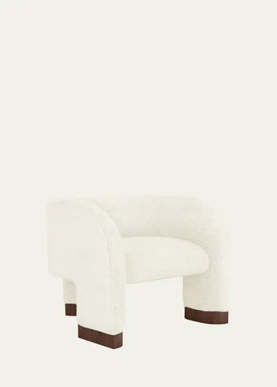 Interlude Home Trilogy Chair In Foam, Walnut