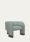 Interlude Home Trilogy Chair In Pool, Dark Grey