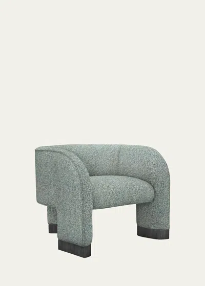 Interlude Home Trilogy Chair In Pool, Dark Grey