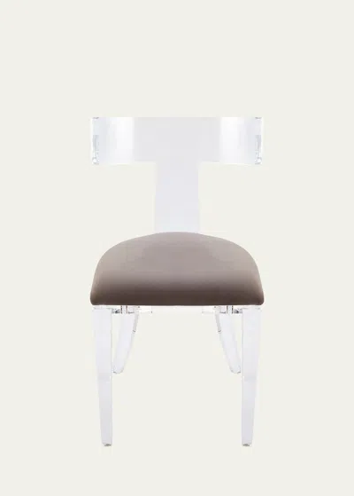 Interlude Home Tristan Acrylic Klismos Chair In Brown