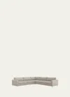 Interlude Home Valencia 3-piece Sectional In Dune, Polished Ni